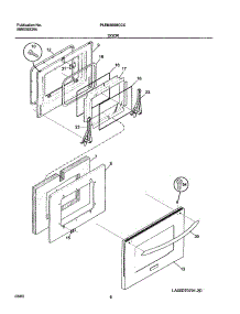 07 - Door parts for Frigidaire Oven PLEB30S8CCC from AppliancePartsPros.com