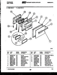 03 - Door Parts parts for Frigidaire Oven REG74BL2 from AppliancePartsPros.com