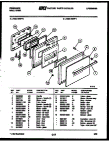 03 - Door Parts parts for Frigidaire Oven REG75WFB1 from AppliancePartsPros.com