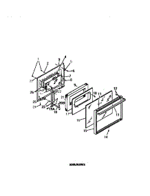 06 - Oven Door, Panels parts for Frigidaire Oven REG77BCB0 from AppliancePartsPros.com