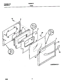 05 - Door parts for Frigidaire Oven FGB504CHBB from AppliancePartsPros.com