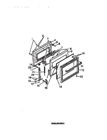 08 - Oven Door, Panels (Lower Oven Door) parts for Frigidaire Oven REG77BCB0 from AppliancePartsPros.com