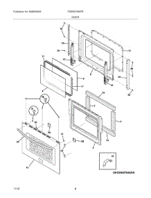 07 - Door parts for Frigidaire Oven FGEW2765KFB from AppliancePartsPros.com
