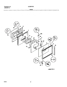 07 - Door parts for Frigidaire Oven GLEB27S7CSA from AppliancePartsPros.com