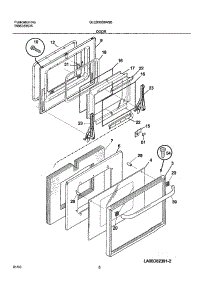 07 - Door parts for Frigidaire Oven GLEB30S8ASB from AppliancePartsPros.com