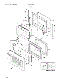 07 - Door parts for Frigidaire Oven FGEW2745KFB from AppliancePartsPros.com