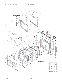 09 - Doors parts for Frigidaire Oven GLEB27M9FSB from AppliancePartsPros.com