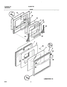 09 - Door parts for Frigidaire Oven GLEB27T8CSA from AppliancePartsPros.com