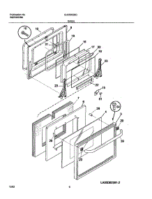 07 - Door parts for Frigidaire Oven GLEB30S8CQA from AppliancePartsPros.com