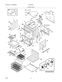 05 - Upper Oven parts for Frigidaire Oven GLEB30T9FSB from AppliancePartsPros.com