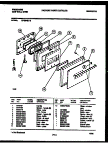 03 - Door Parts parts for Frigidaire Oven GPG94BL2 from AppliancePartsPros.com