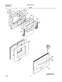 07 - Door parts for Frigidaire Oven PLEB27S8CCA from AppliancePartsPros.com