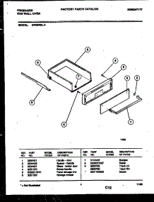 04 - Drawer Parts parts for Frigidaire Oven GPG94BL3 from AppliancePartsPros.com