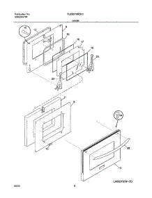 07 - Door parts for Frigidaire Oven PLEB27S8CCC from AppliancePartsPros.com