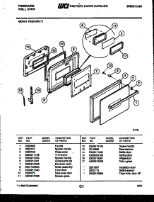 03 - Door Parts parts for Frigidaire Oven REG75WL2 from AppliancePartsPros.com