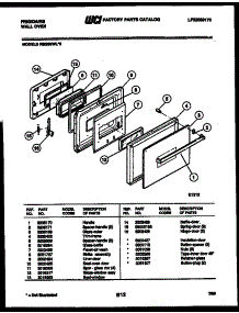 03 - Door Parts parts for Frigidaire Oven REG95WLB0 from AppliancePartsPros.com