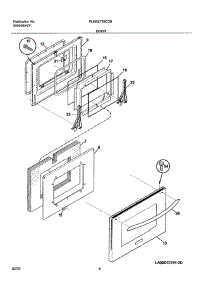 09 - Door parts for Frigidaire Oven PLEB27T8CCB from AppliancePartsPros.com