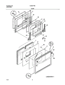 09 - Doors parts for Frigidaire Oven GLEB27T8ASA from AppliancePartsPros.com