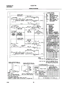 10 - Wiring Diagram parts for Frigidaire Oven GLEB27T8ASA from AppliancePartsPros.com