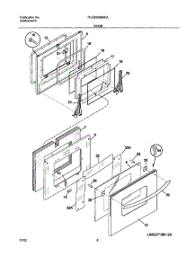 07 - Door parts for Frigidaire Oven PLEB30S8ACA from AppliancePartsPros.com