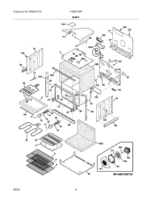 05 - Body parts for Frigidaire Oven PLEB27S9FCF from AppliancePartsPros.com