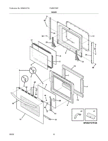 07 - Door parts for Frigidaire Oven PLEB27S9FCF from AppliancePartsPros.com