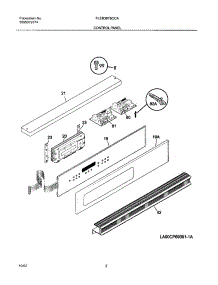 03 - Control Panel parts for Frigidaire Oven PLEB30T8CCA from AppliancePartsPros.com