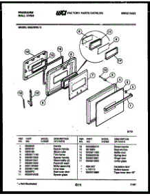 03 - Door Parts parts for Frigidaire Oven REG75WL3 from AppliancePartsPros.com