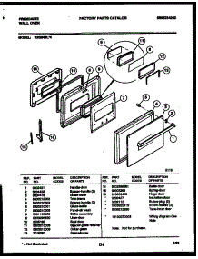 03 - Door Parts parts for Frigidaire Oven REG94BL4 from AppliancePartsPros.com