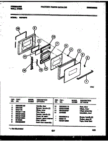 03 - Door Parts parts for Frigidaire Oven RG74BF3 from AppliancePartsPros.com