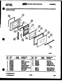 03 - Door Parts parts for Frigidaire Oven RG75BFB0 from AppliancePartsPros.com