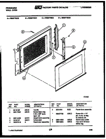 07 - Upper Oven Door Parts parts for Frigidaire Oven REM77BDB3 from AppliancePartsPros.com