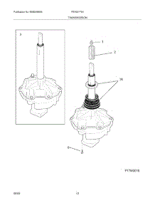 13 - Transmission parts for Frigidaire Washer Dryer Combo FEX831FS4 from AppliancePartsPros.com
