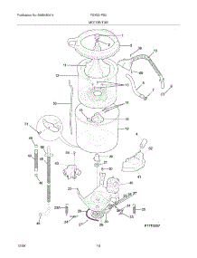 11 - Motor / Tub parts for Frigidaire Washer Dryer Combo FGX831FS0 from AppliancePartsPros.com