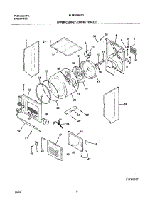 03 - Upper Cabinet / Drum / Heater parts for Frigidaire Washer Dryer Combo FLSE60RGS2 from AppliancePartsPros.com