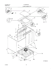 09 - Wshr Cab,Top parts for Frigidaire Washer Dryer Combo FLSE60RGS0 from AppliancePartsPros.com