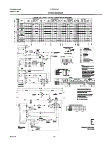 14 - 134134500 Wiring Diagram parts for Frigidaire Washer Dryer Combo FLSE72GCSC from AppliancePartsPros.com