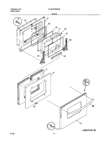 07 - Door parts for Frigidaire Oven PLEB27S8ACB from AppliancePartsPros.com