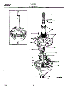 09 - Transmission parts for Frigidaire Washer Dryer Combo FLSG72GCT4 from AppliancePartsPros.com
