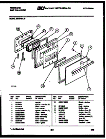 03 - Door Parts parts for Frigidaire Oven GPG94BL0 from AppliancePartsPros.com
