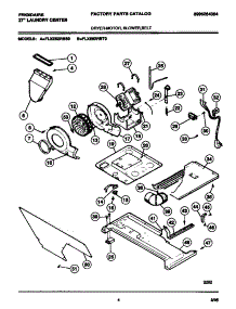03 - Dryer-Motor, Blower, Belt parts for Frigidaire Washer Dryer Combo FLXE52RBT0 from AppliancePartsPros.com