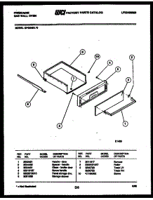 04 - Drawer Parts parts for Frigidaire Oven GPG94BL0 from AppliancePartsPros.com