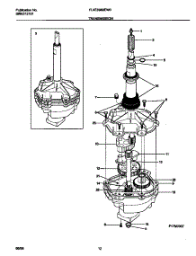 07 - Transmission parts for Frigidaire Washer Dryer Combo FLXE6960EW0 from AppliancePartsPros.com