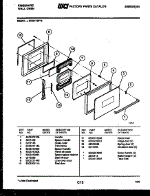 03 - Door Parts parts for Frigidaire Oven REG77BF2 from AppliancePartsPros.com