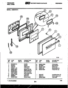 06 - Door Parts parts for Frigidaire Oven REG77BF2 from AppliancePartsPros.com