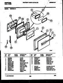 06 - Door Parts parts for Frigidaire Oven REG78WL3 from AppliancePartsPros.com