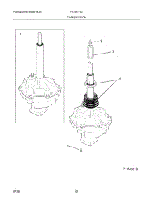 13 - Transmission parts for Frigidaire Washer Dryer Combo FEX831FS2 from AppliancePartsPros.com