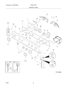 07 - Control Panel parts for Frigidaire Washer Dryer Combo FEZ831CFS0 from AppliancePartsPros.com