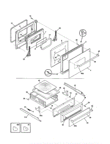 Door / Drawer parts for Frigidaire Oven TGB500CGB1 from AppliancePartsPros.com