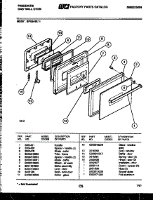03 - Door Parts parts for Frigidaire Oven GPG94BL1 from AppliancePartsPros.com
